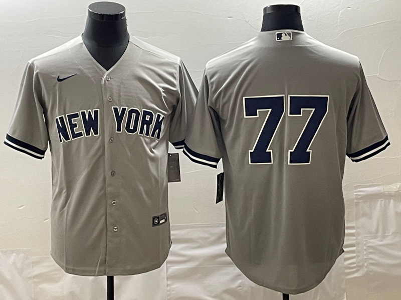 Men's New York Yankees #77 Clint Frazier Gray Cool Base Stitched Jersey Men's New York Yankees #77 Clint Frazier Gray Cool Base Stitched Jersey